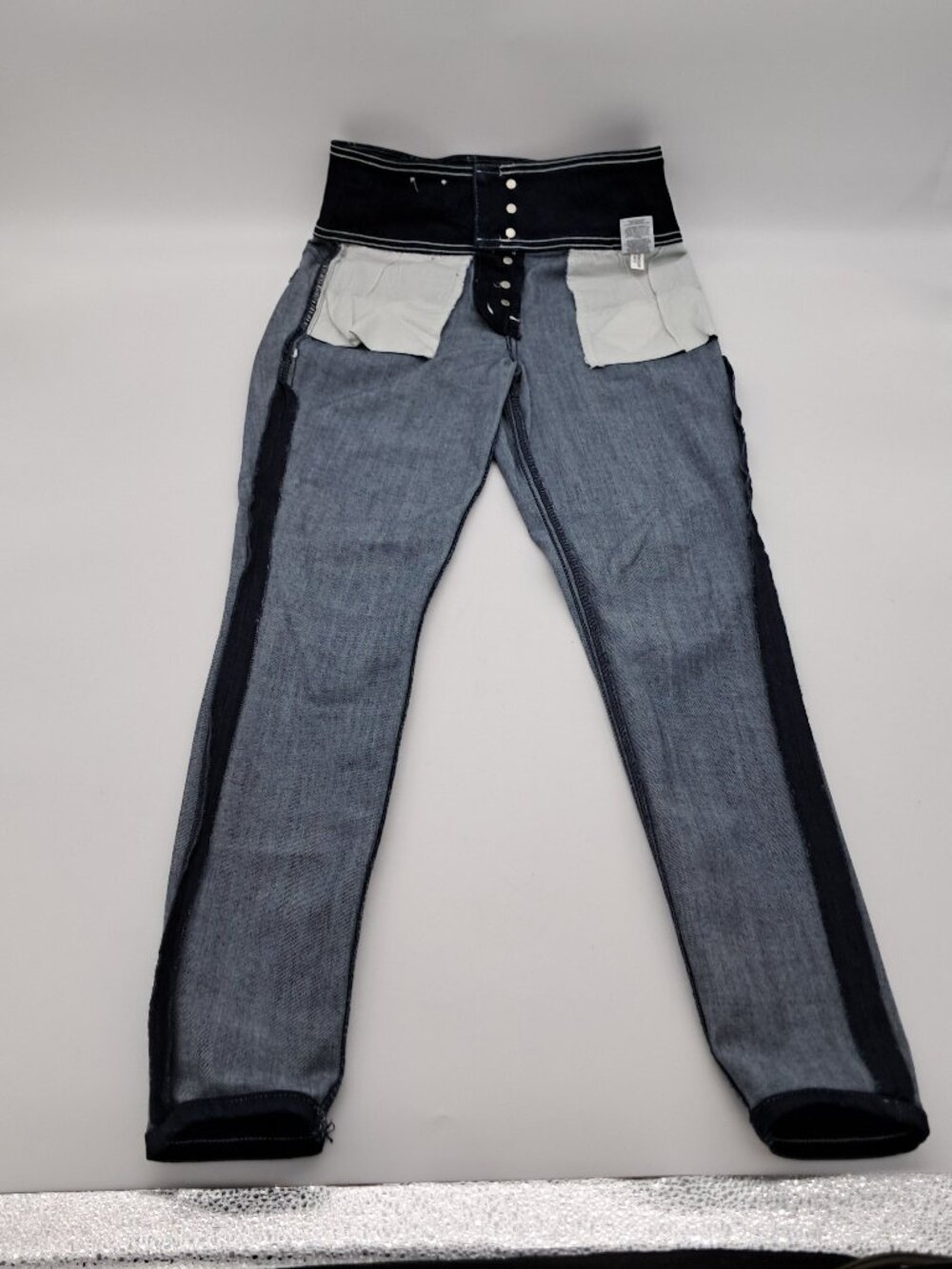 Express Ankle Leggings Super High Rise 6 Front Button 4/R Soft Jeans - Picture 4 of 11